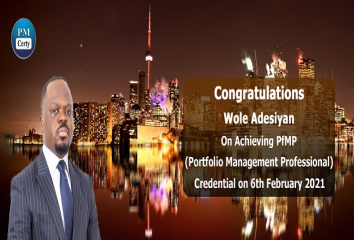 Congratulations Wole on Achieving PfMP..!